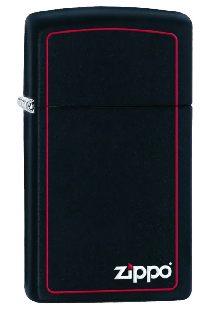Zippo Slim Red Border Logo