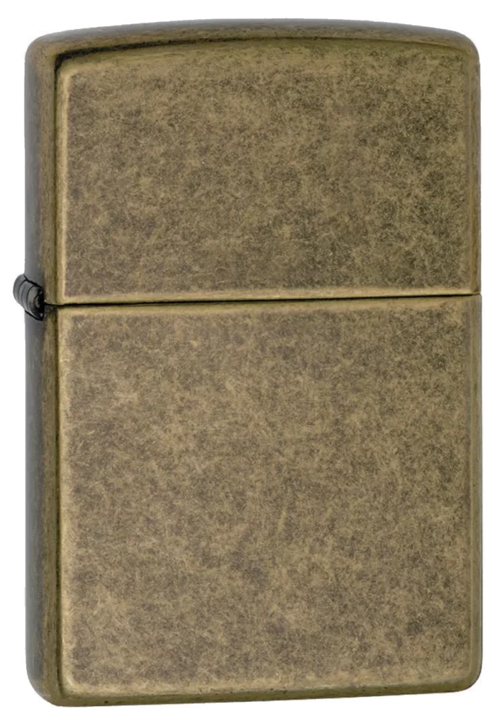 Zippo Flat Bottom Antique Brass