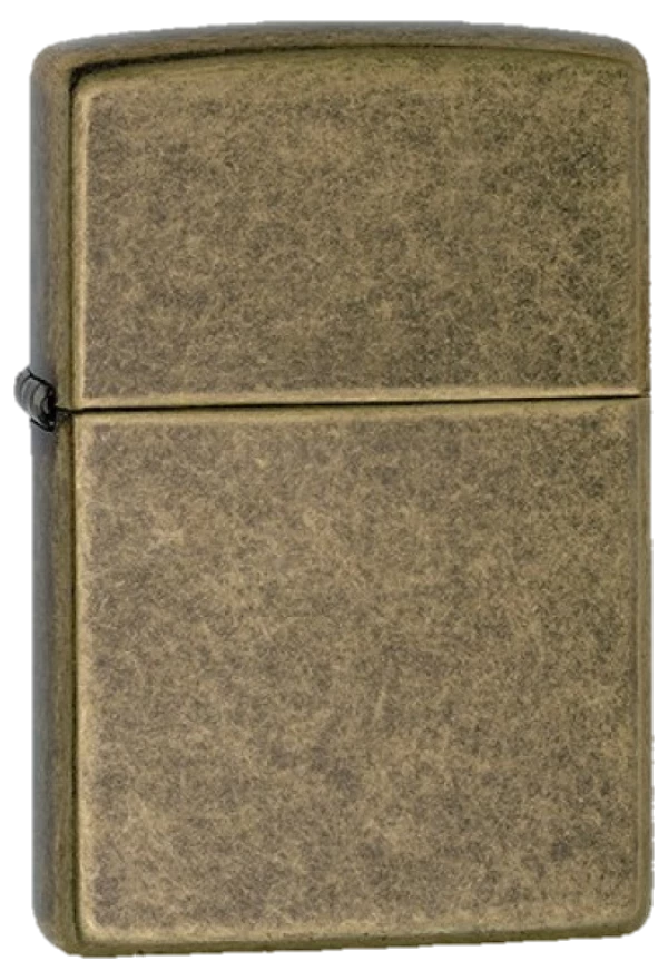 Zippo Flat Bottom Antique Brass