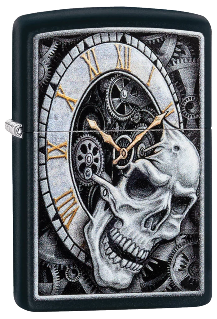 Zippo Skull Clock 218 Skull Design