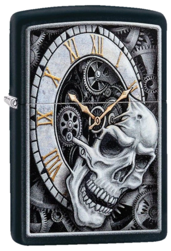 Zippo Skull Clock 218 Skull Design