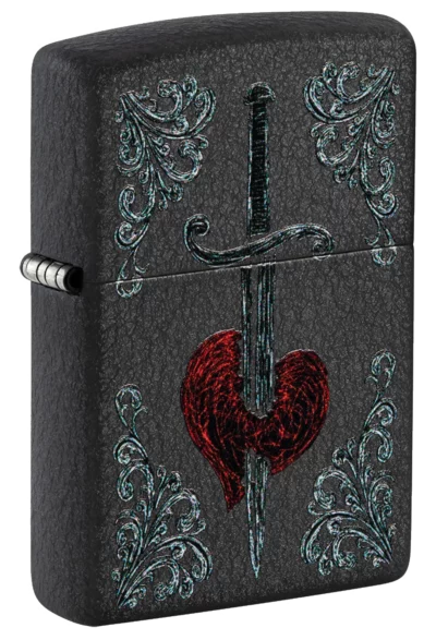 Zippo Heart Dagger Tattoo Design