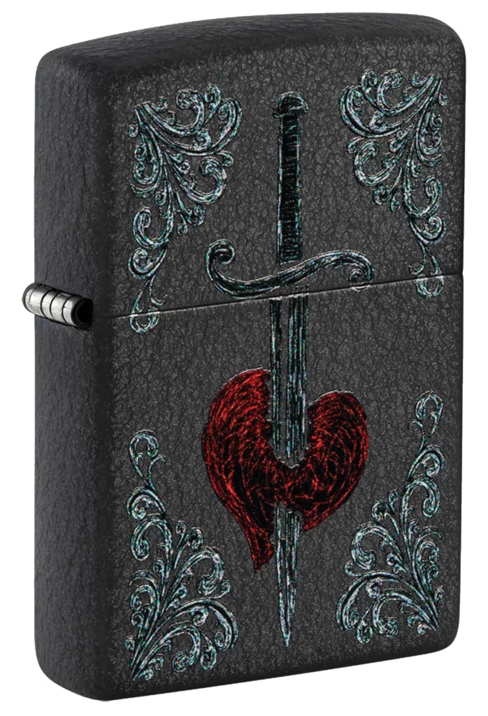 Zippo Heart Dagger Tattoo Design