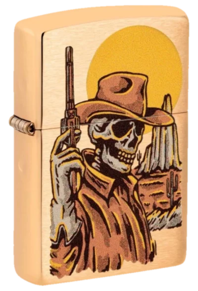 Zippo Wild West Skeleton Design