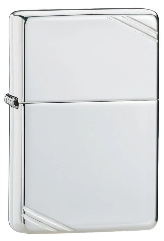Zippo Vintage Corner Lines Sterling Silver