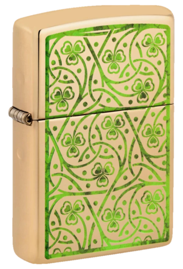 Zippo 254B Clover Leaves Design