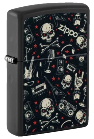 Zippo Grunt Pattern with Skulls