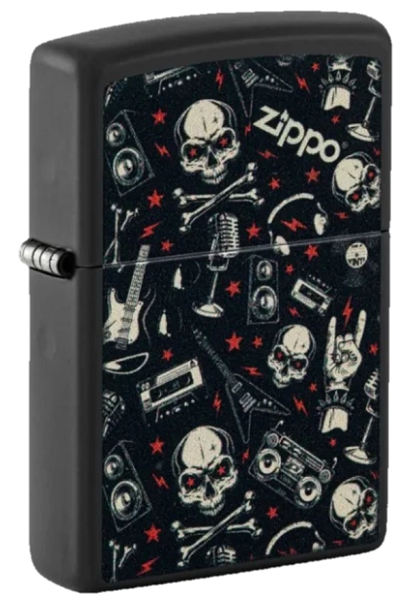 Zippo Grunt Pattern with Skulls