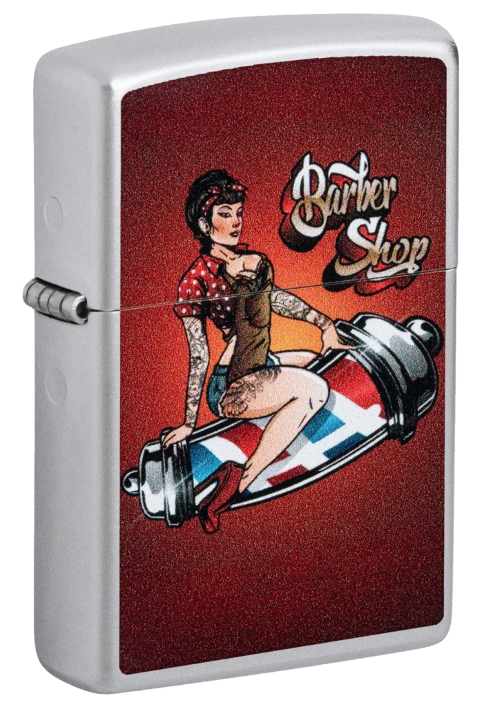 Zippo Barber Shop Pin-Up Design