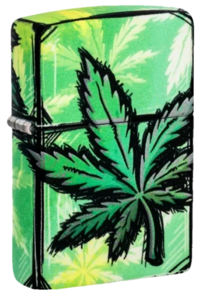Zippo Glowing Cannabis Design