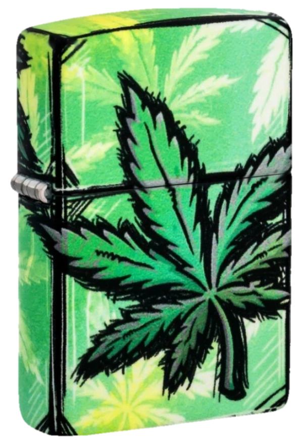 Zippo Glowing Cannabis Design