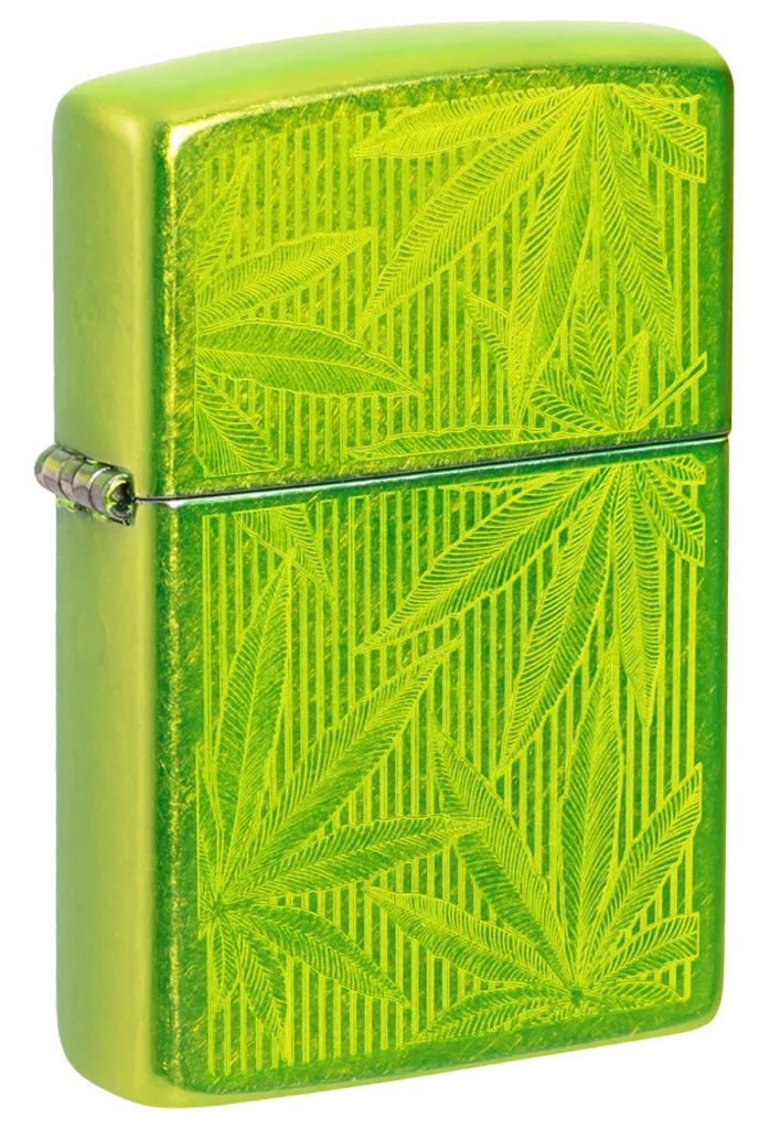 Zippo 24513 Cannabis Leaves Design