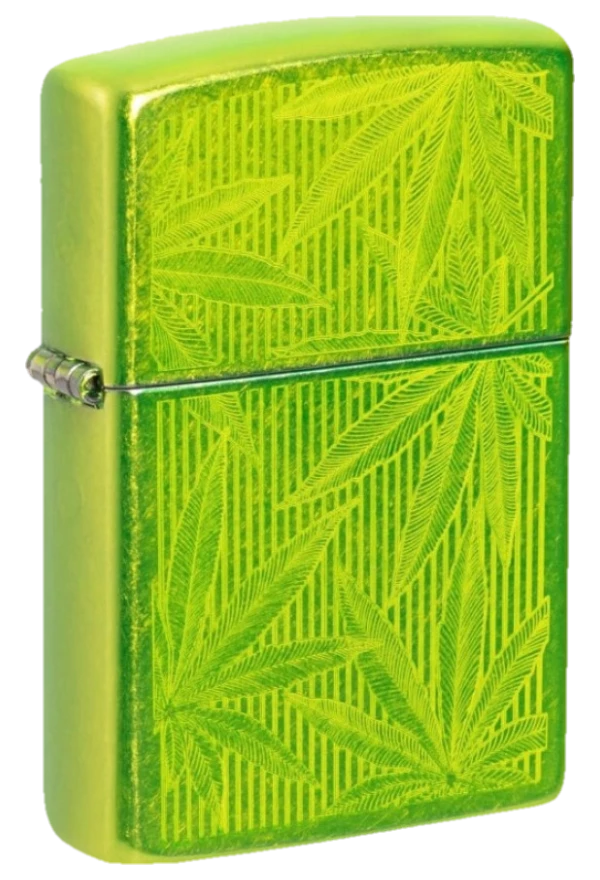 Zippo 24513 Cannabis Leaves Design