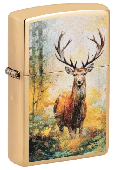 Zippo 254B Watercolor Deer Design