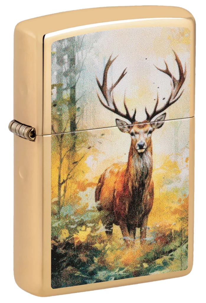 Zippo 254B Watercolor Deer Design