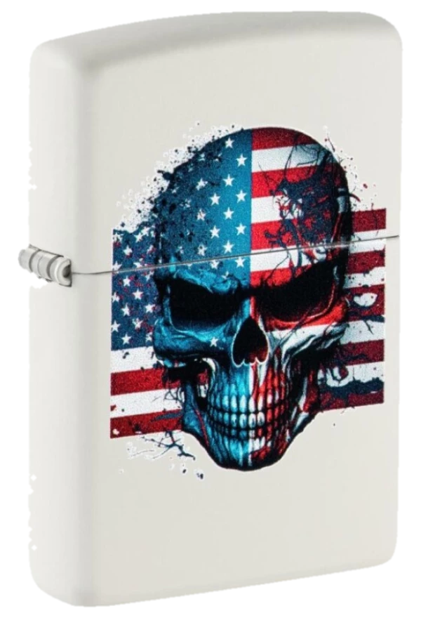 Zippo 214 Skull Flag Design