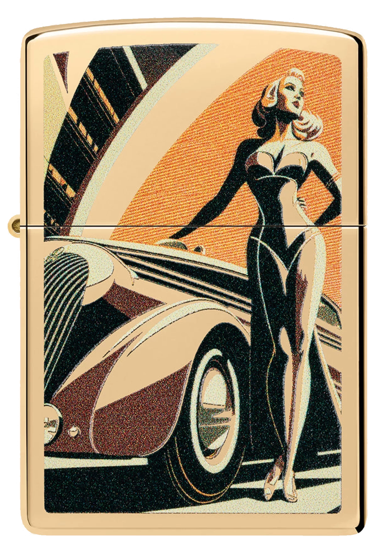 Zippo Vintage Car and Woman Design – Image 2