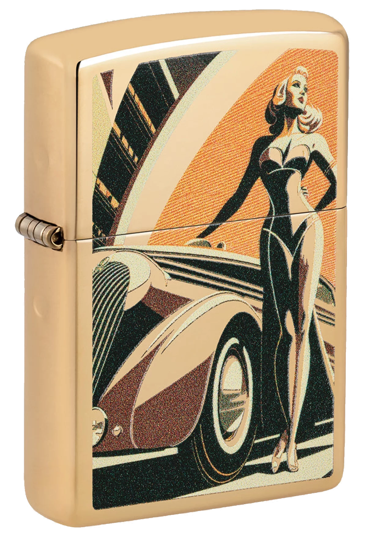 Zippo Vintage Car and Woman Design
