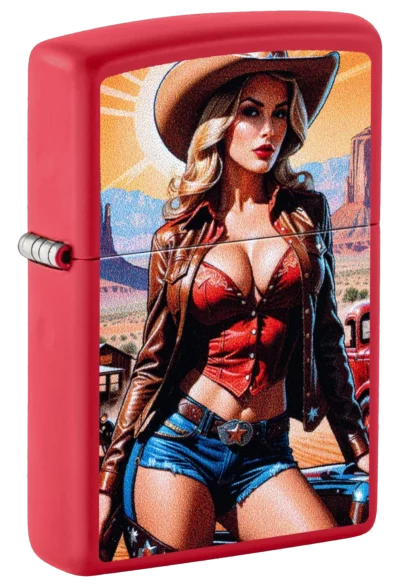 Zippo 233 Pinup Cowgirl Design