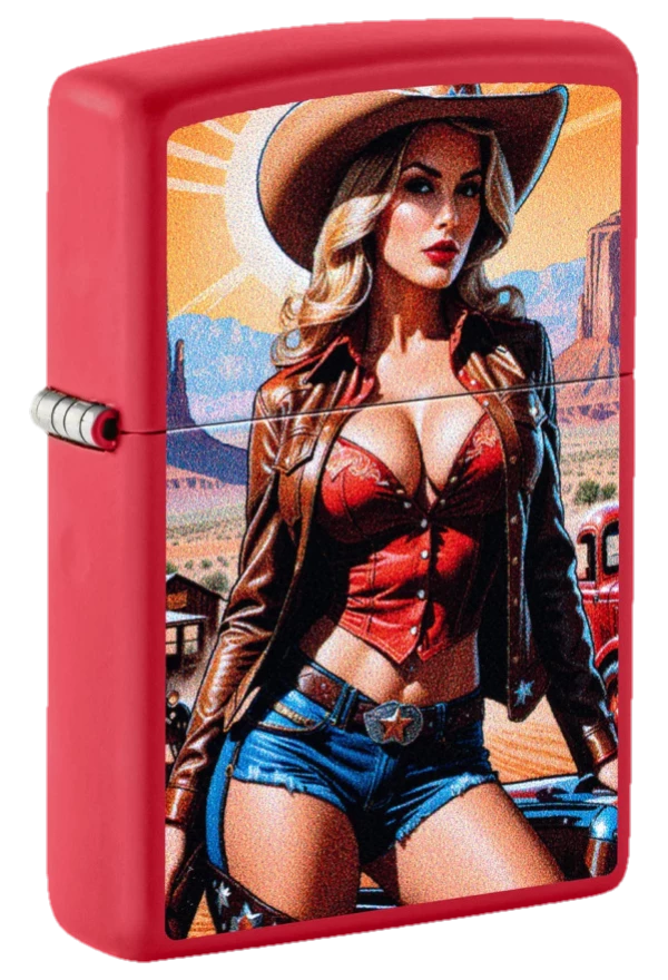 Zippo 233 Pinup Cowgirl Design