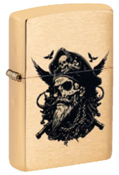 Zippo 204B Pirate Skull Design