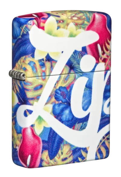 Zippo Tropical Flowers Script Design