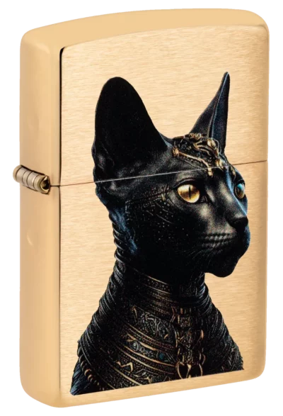 Zippo 204B Egyptian Cat Design