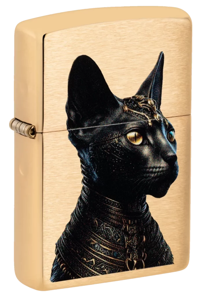 Zippo 204B Egyptian Cat Design