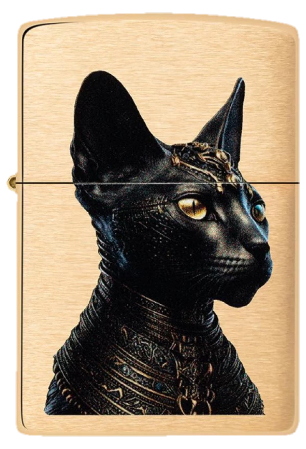 Zippo 204B Egyptian Cat Design
