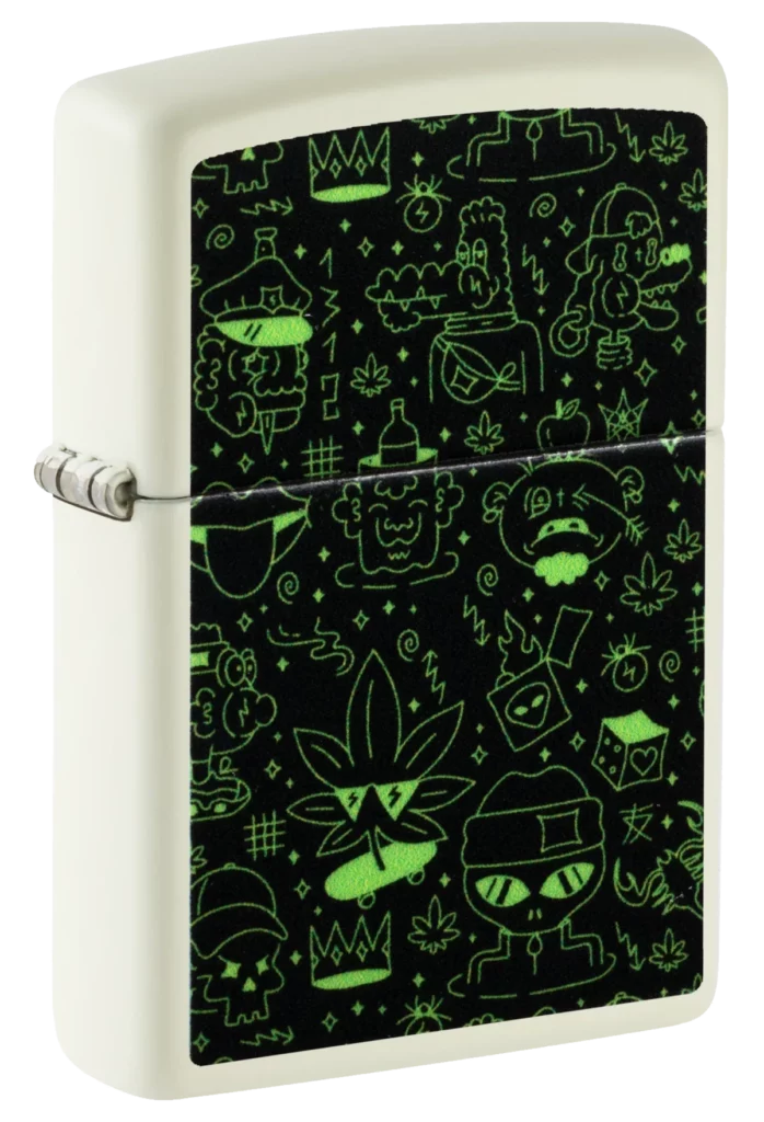 Zippo Doodle Cannabis Design