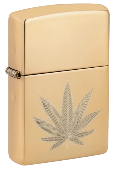 Zippo 254B Cannabis Leaf Design