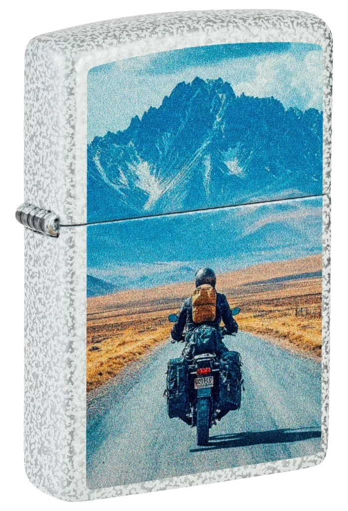 Zippo 46020 Motorcycle Mountain Road Design