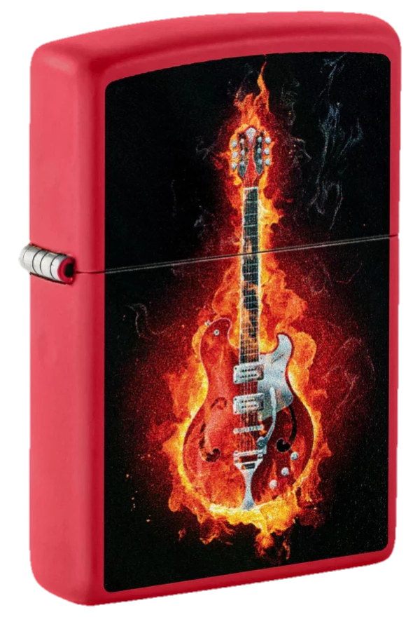 Zippo 233 Burning Guitar Design